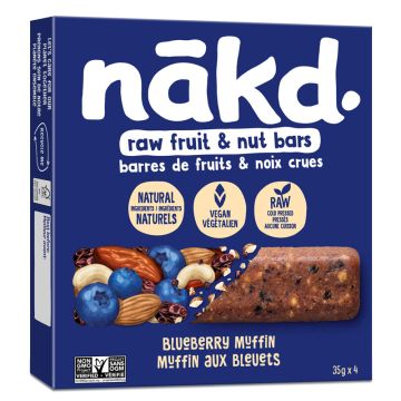 Raw nut fruit bar - Blueberry muffin