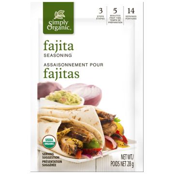 Assaisonnement biologique fajitas