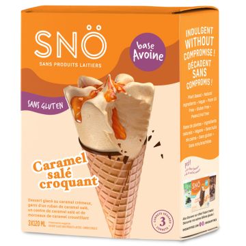 Dairy-free Frozen Dessert - Crunchy Salted Caramel Cones