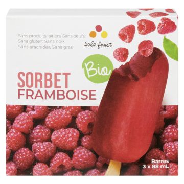 Barres biologiques - Sorbet framboise