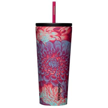 Verre avec paille 24oz - Fleur de dopamine