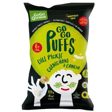 Grignotines biologiques Puffs - Cornichons à l'aneth