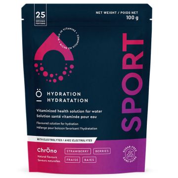 Vitamin health solution for water with electrolytes - Sport chrÖno strawberry and berries