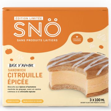 Sandwichs glacés sans produits laitiers -  Citrouille épicée