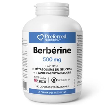 Berbérine 500 mg santé cardiovasculaire et métabolisme du glucose