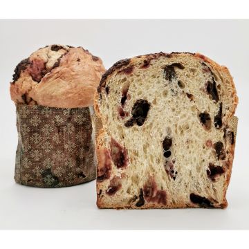 Panettone Framboisissisimo chocolat noir et chocolat framboise