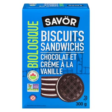 Biscuits sandwichs biologiques - Chocolat et crème à la vanille