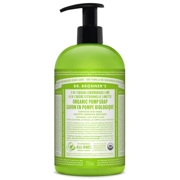 Savon pompe biologique sucre citronnelle lime