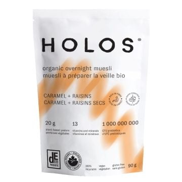 Muesli caramel et raisins secs biologique - À préparer la veille