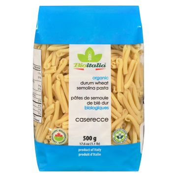 Organic durum wheat semolina Caserecce pasta