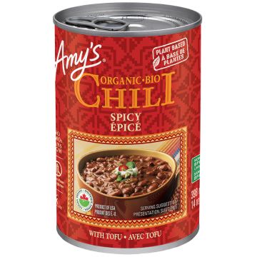 Chili épicé avec tofu biologique