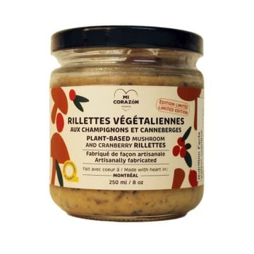 Rillette végétalienne champignons et canneberges