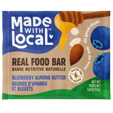 Barre nutritive naturelle - Beurre d'amande et bleuets