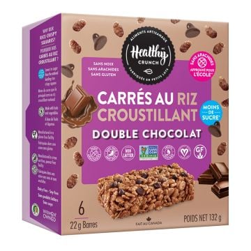 Carrés au riz croustillant - Double chocolat