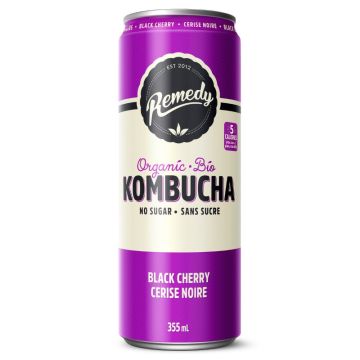 Kombucha biologique cerise noire sans sucre