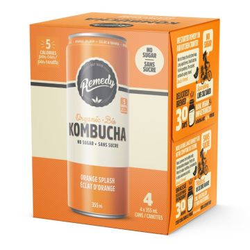 Kombucha Éclat d'orange sans sucre biologique