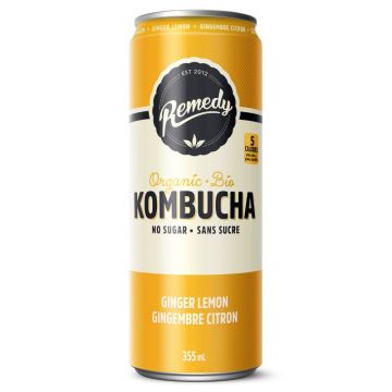 Kombucha Gingembre citron sans sucre biologique