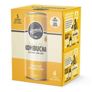 Kombucha Gingembre citron sans sucre biologique 