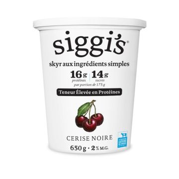 Yogourt skyr 2% Cerise noire protéines 16 g