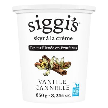 Yogourt skyr 3,25% Vanille cannelle à la crème