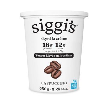 Yogourt skyr à la crème 3,25% Cappuccino protéines 16 g