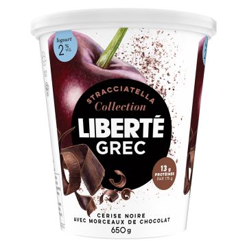 Yogourt grec 2% Cerise noire chocolat