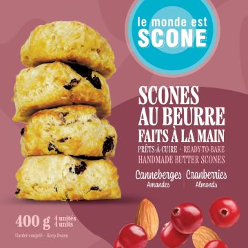 Ready-to-bake Butter Scones Cranberry Almonds