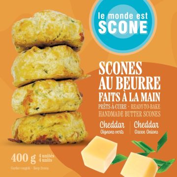 Scones au beurre prêt-â-cuire Cheddar oignons verts