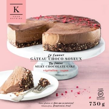 Gâteau choco-soyeux sans gluten végétalien congelé