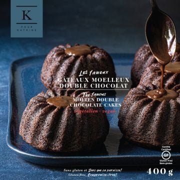 Gâteaux moelleux double chocolat sans gluten végétalien congelé