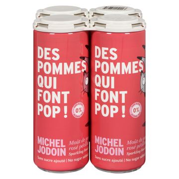 Moût de pommes pétillant rosé sans alcool