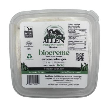 Fromage à tartiner Biocrème canneberges biologique 