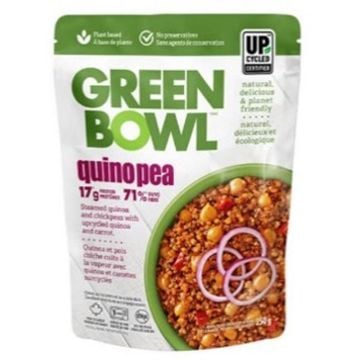 Quinopea quinoa et pois chiche cuits à la vapeur avec quinoa et carottes surcyclés