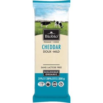 Cheddar doux biologique sans lactose 31%