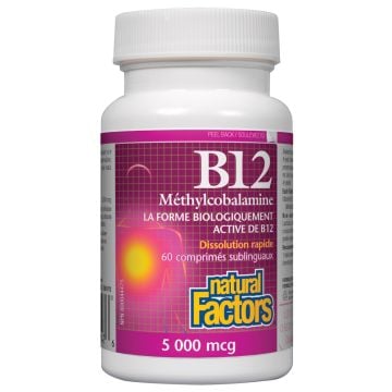 Vitamine B12 Méthylcobalamine 5000 mcg