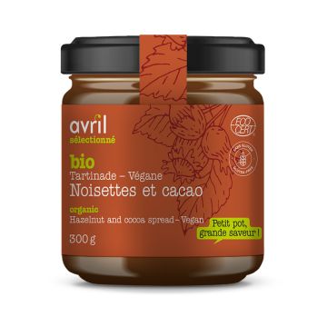 Tartinade Noisettes et cacao biologique végétalienne