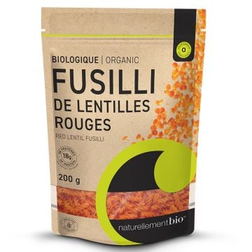 Organic Red Lentil Fusilli Pasta