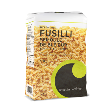 Fusilli à la semoule de blé dur tréfilés au bronze biologiques