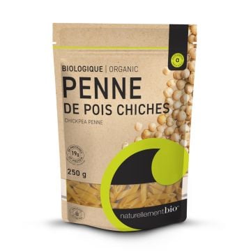 Pâtes protéinées biologiques - Penne de pois chiches