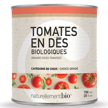 tomates en dés biologiques