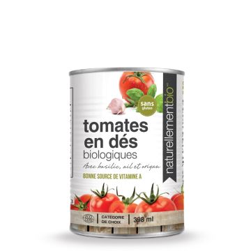 tomates en dés biologiques