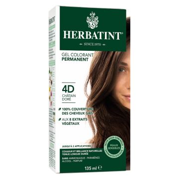 Permanent hair color gel - 4D Golden Chestnut