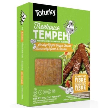 Tempeh lanières marinées - Bacon végé fumé à l'érable