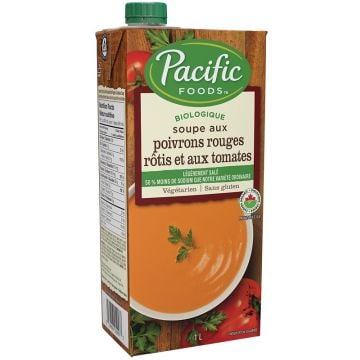 Soupe biologique - Poivrons rouges rôtis et aux tomates faible en sodium