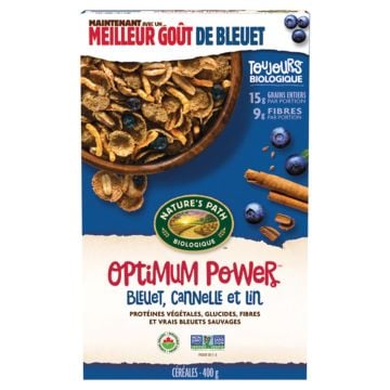 Céréales biologiques - Optimum power ᴹᴰ Bleuet cannelle et lin 