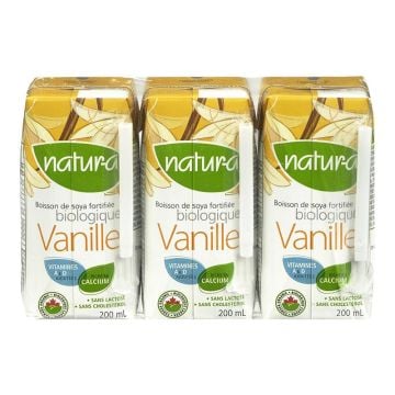 Organic fortified soy beverage - Vanilla (Packaging 3 units x 200 ml)