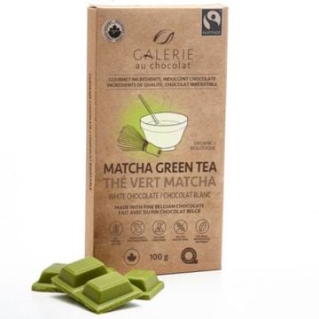 Organic white chocolate - Matcha green tea