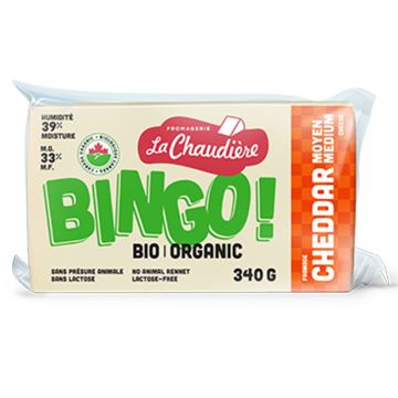 Bingo organic cheese - Medium cheddar