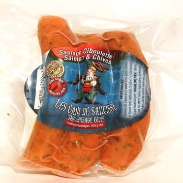 Saucisses congelées -  Saumon à la ciboulette