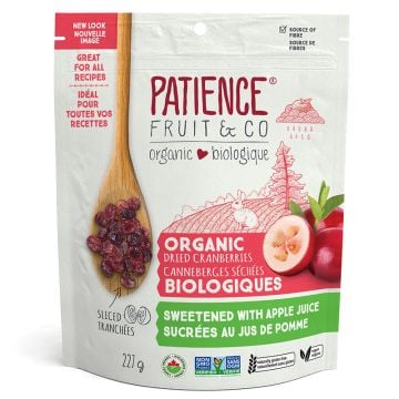 Organic dried cranberries - Sweetened with apple juice